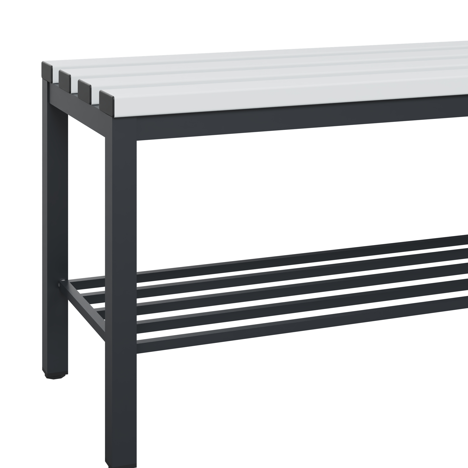 C+P Sitzbank Solid, 450x1500x358mm, 7021/Lichtgrau