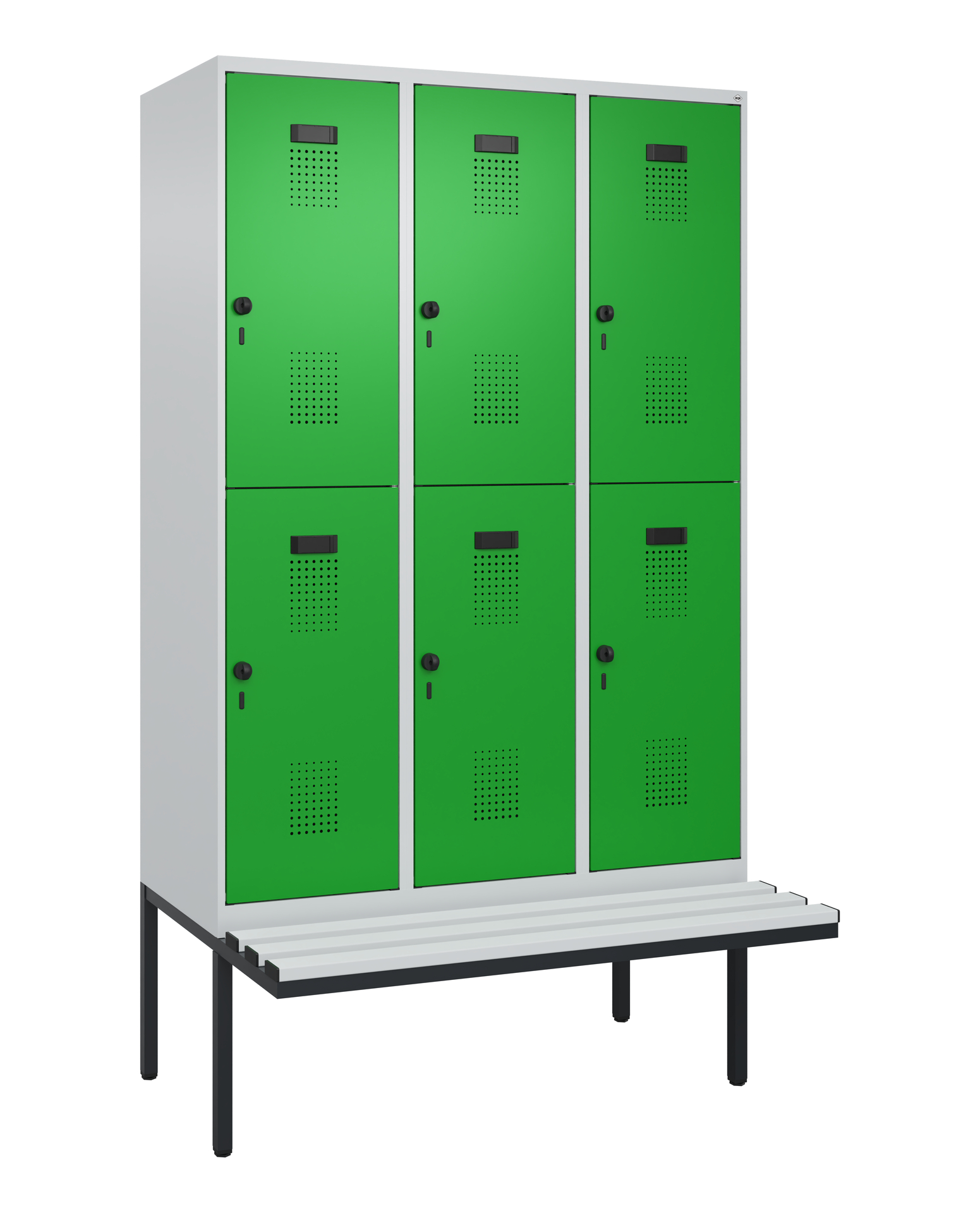 C+P Doppelstock-Spind Evolo PLUS, Bank, 6 Fächer, 