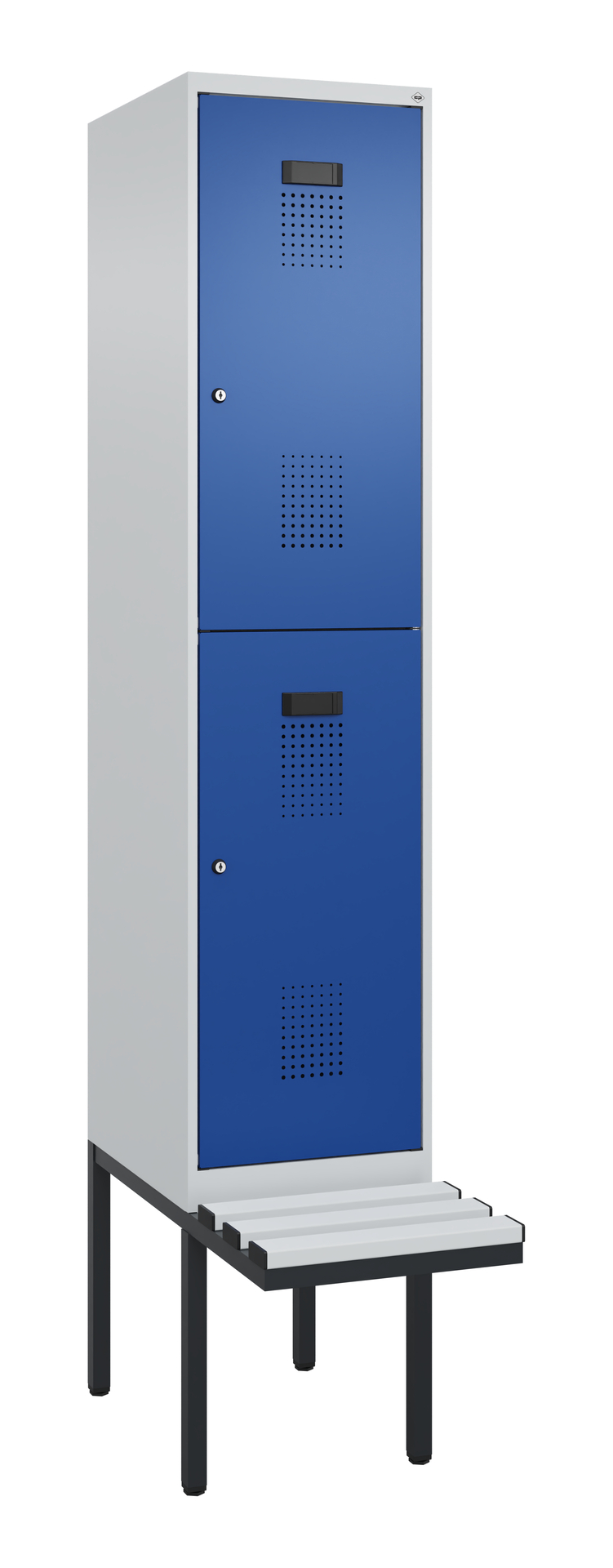 C+P Doppelstock-Spind Evolo PLUS, Bank, 2 Fächer, 