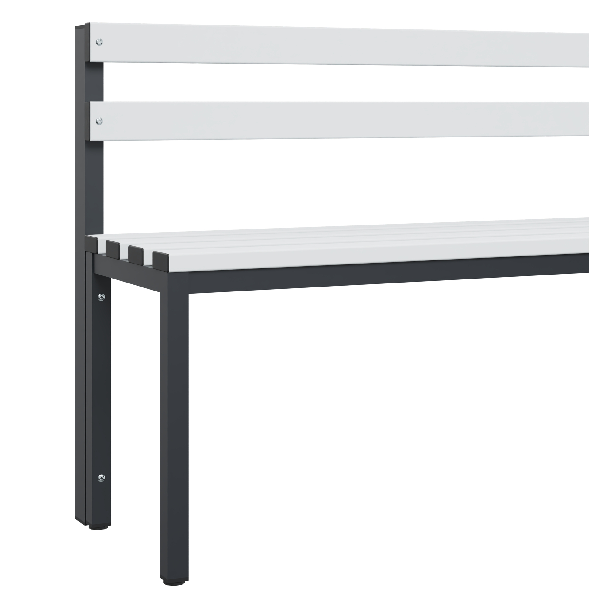 C+P Sitzbank Solid, 774x1500x412mm, 7021/Lichtgrau