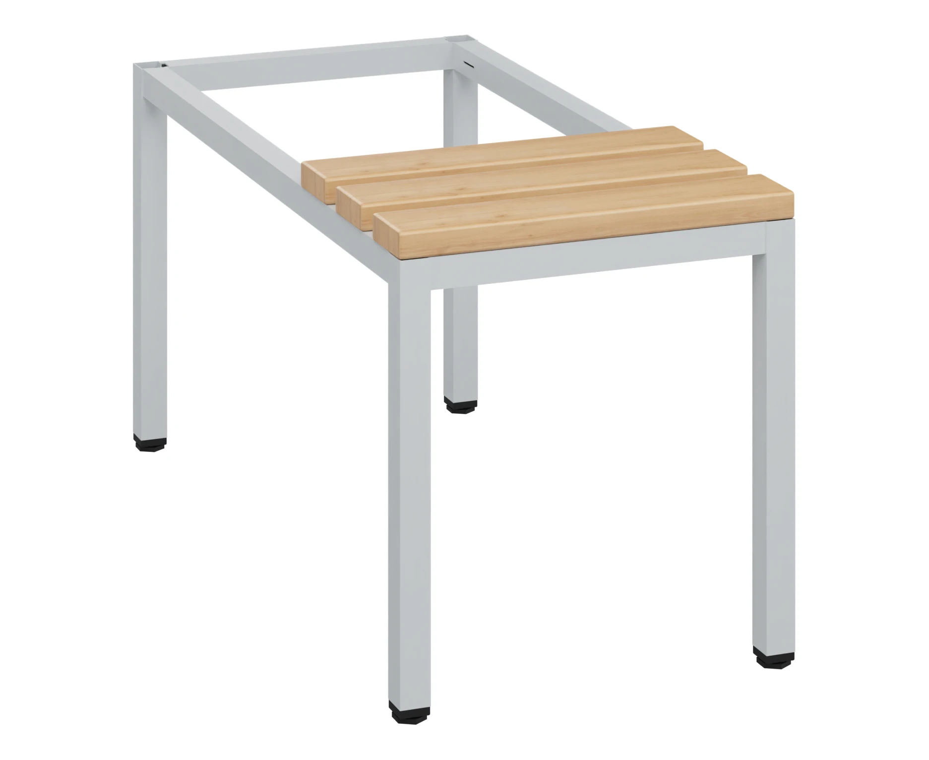 C+P Banc fixe pour armoire vestiaire en Z, série Basis
