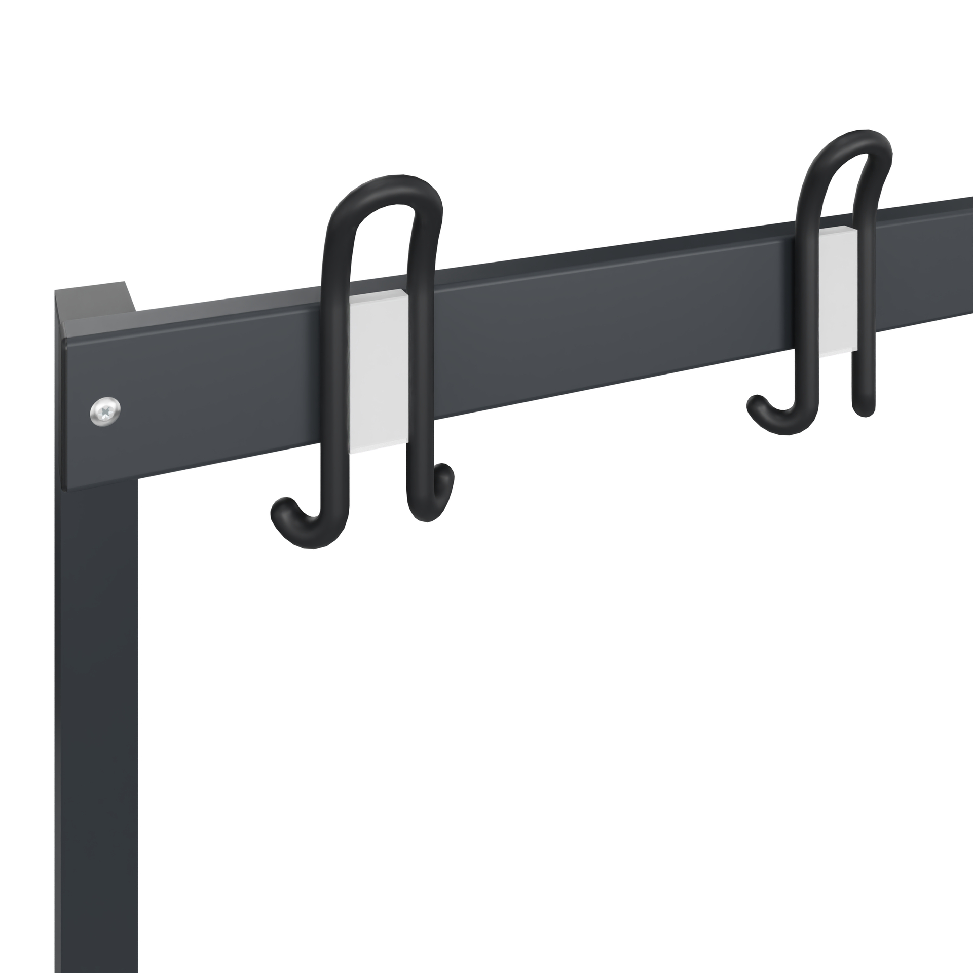 C+P Garderobenbank Solid, 1716x1000x412mm, 7021/Schwarzgrau