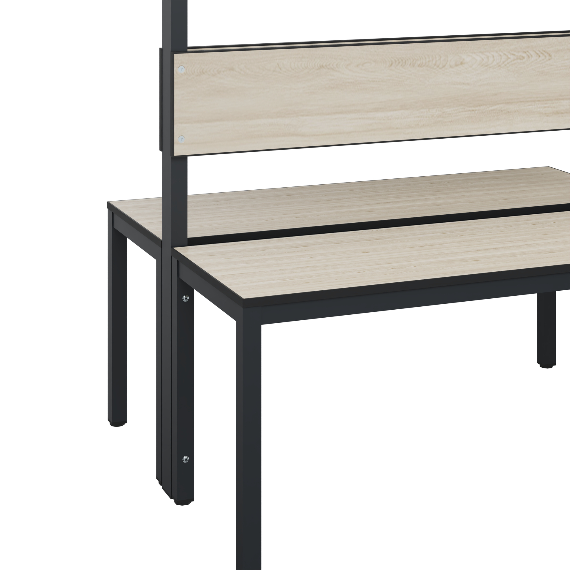 C+P Garderobenbank Solid HPL, 1716x1000x770mm, 7021/VK031