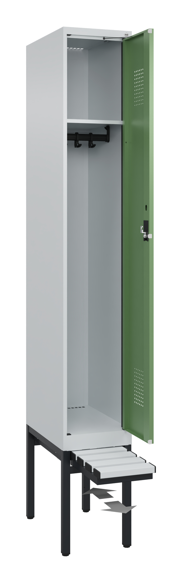 C+P Spind Evolo PLUS, Bank, 1 Abteil, 2120x300x815mm