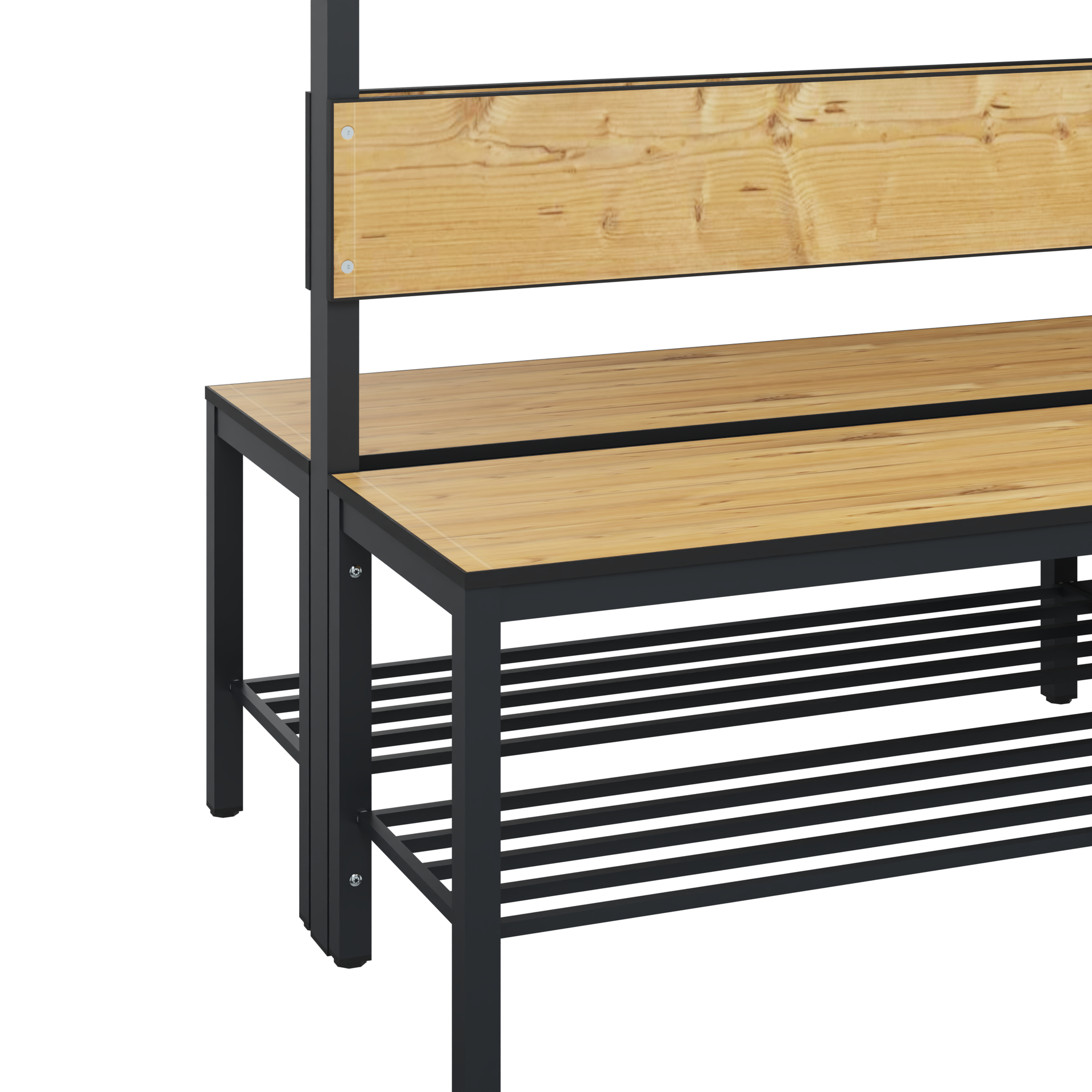C+P Garderobenbank Solid HPL, 1716x2000x770mm, 7021/VK039