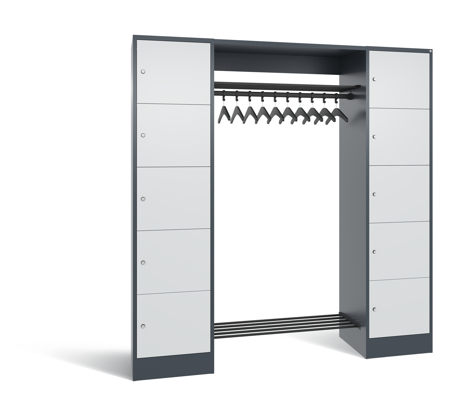 C+P Offene Garderobe Vesto, H1950xB1870xT480mm