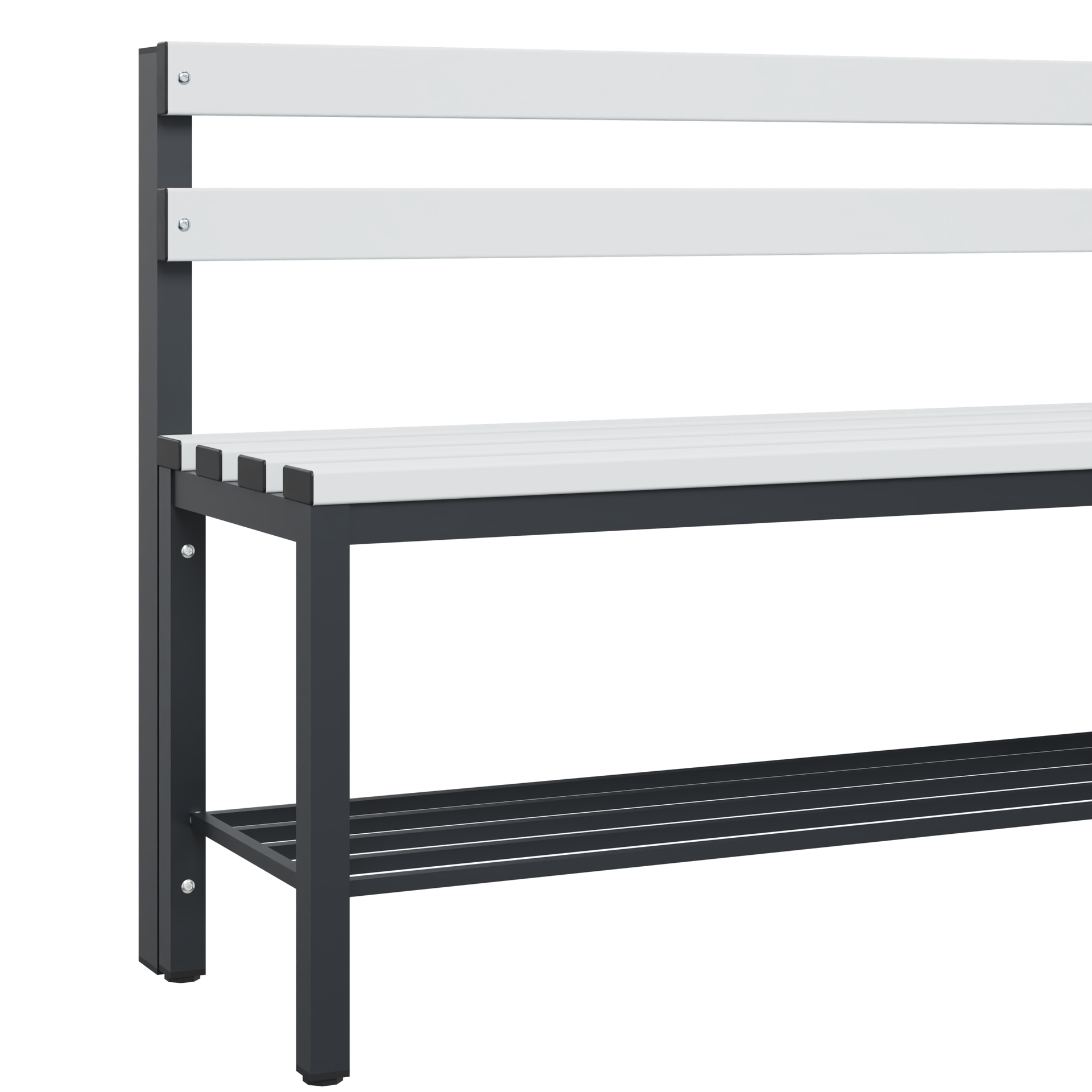 C+P Sitzbank Solid, 774x1000x412mm, 7021/Lichtgrau