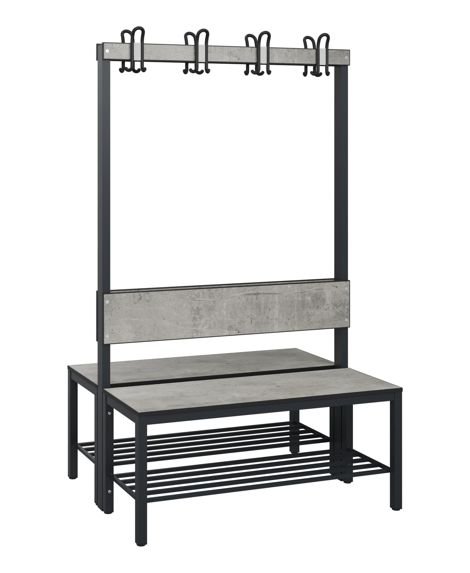 C+P Garderobenbank Solid HPL, 1716x1000x770mm, 7021/VK427