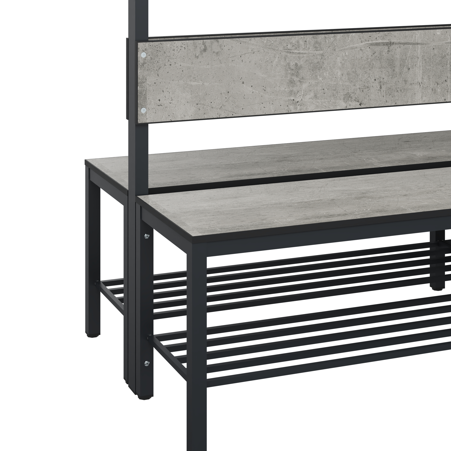 C+P Garderobenbank Solid HPL, 1716x2000x770mm, 7021/VK427