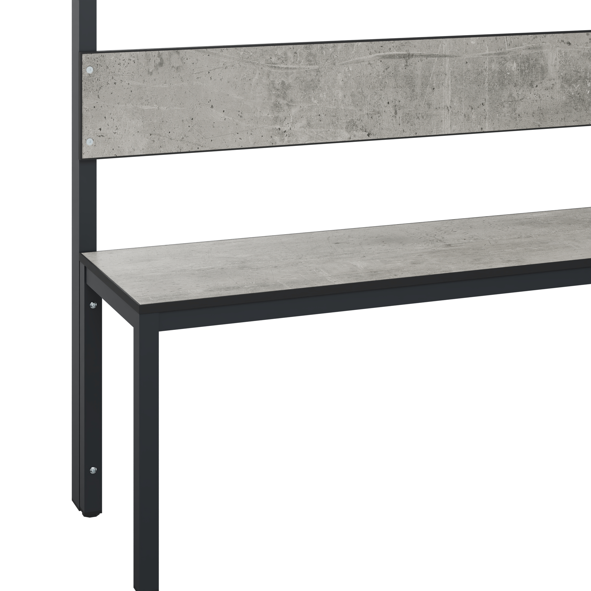 C+P Garderobenbank Solid HPL, 1716x1500x412mm, 7021/VK427