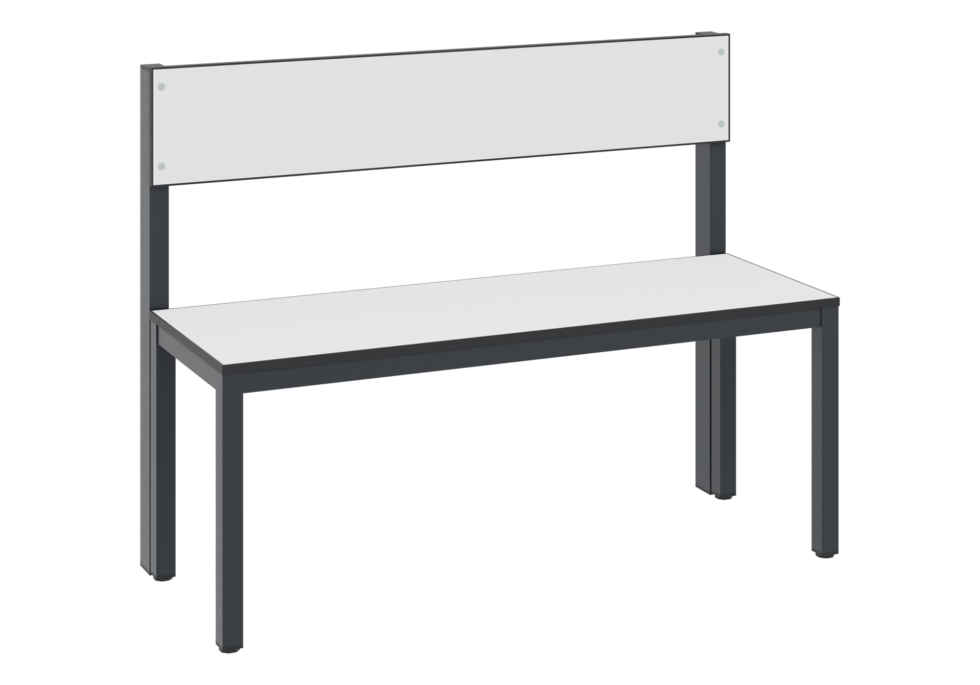 C+P Sitzbank mit Rückenlehne, Basic Plus, H796xB10