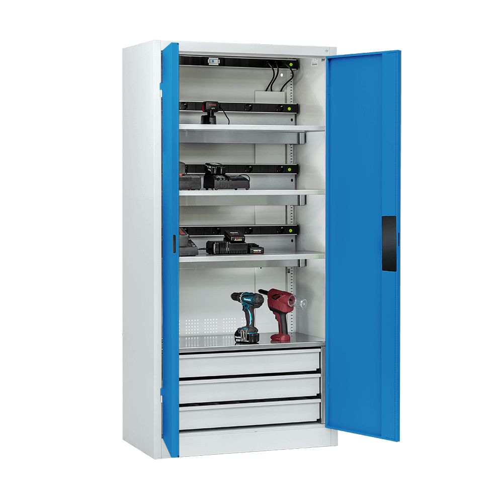 C+P Armoire de charge de batterie avec ventilation, série Acurado