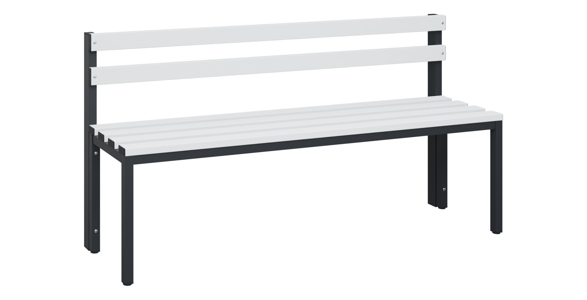 C+P Sitzbank Solid, 774x1500x412mm, 7021/Lichtgrau