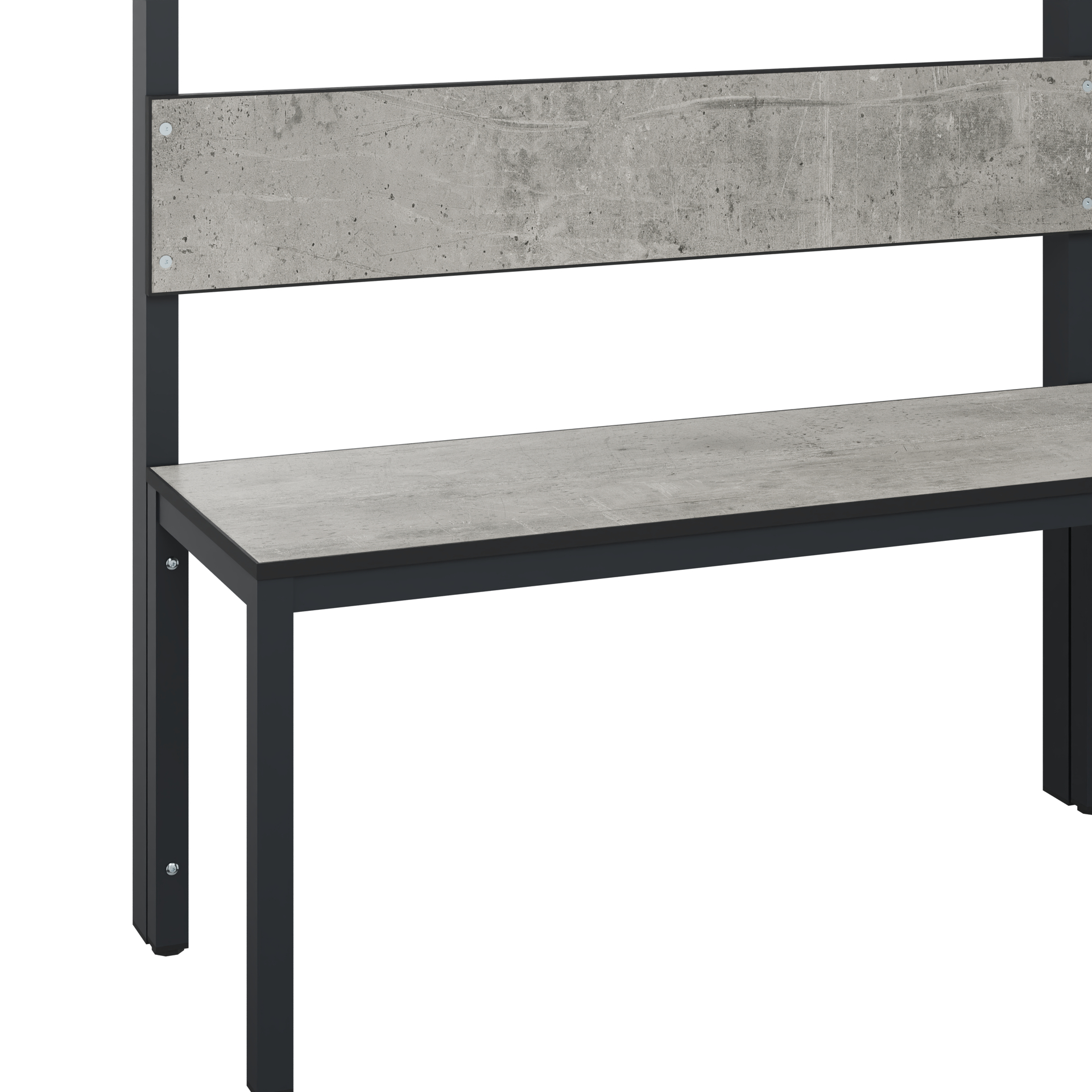 C+P Garderobenbank Solid HPL, 1716x1000x412mm, 7021/VK427