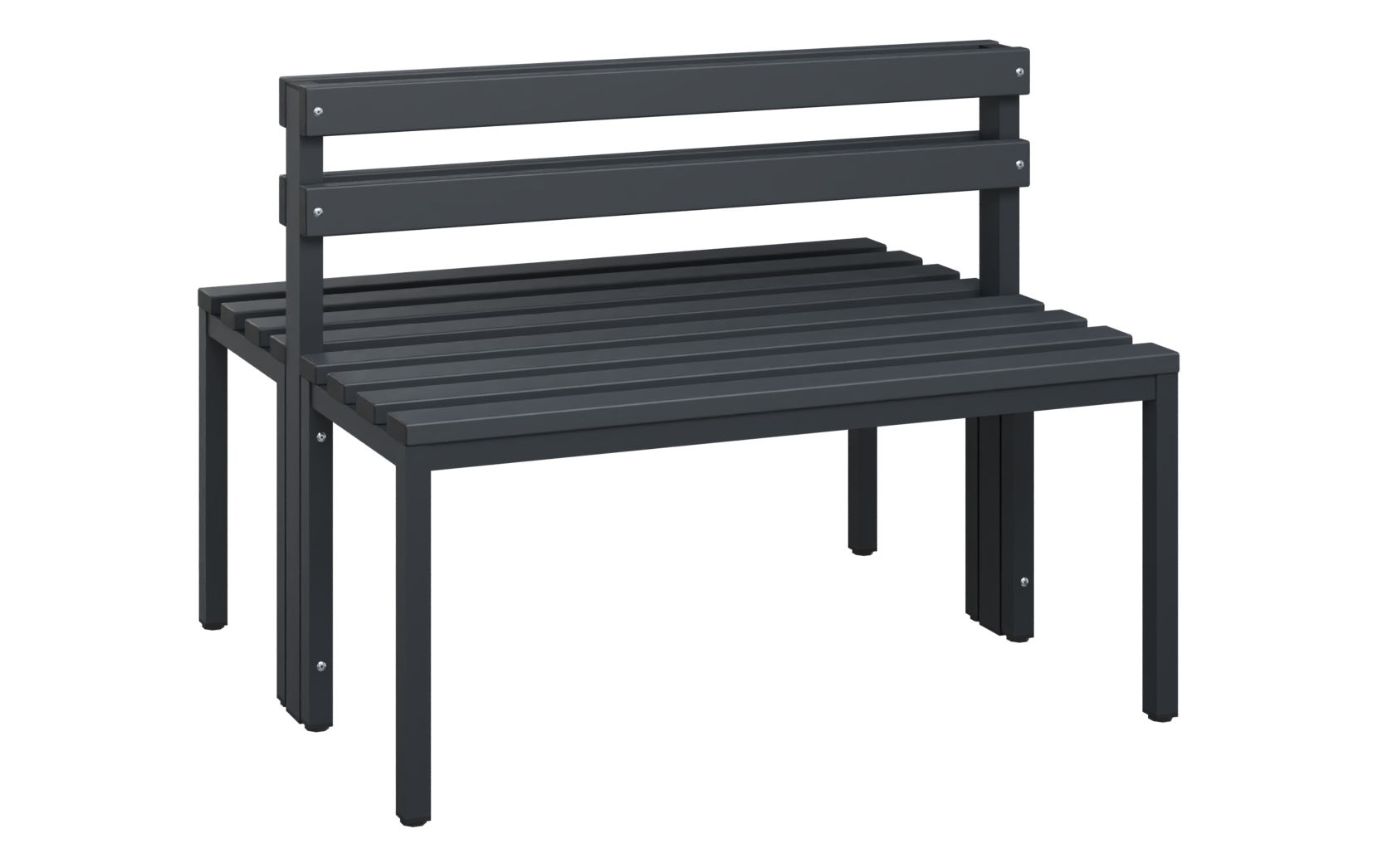 C+P Sitzbank Solid, 774x1000x770mm, 7021/Schwarzgrau