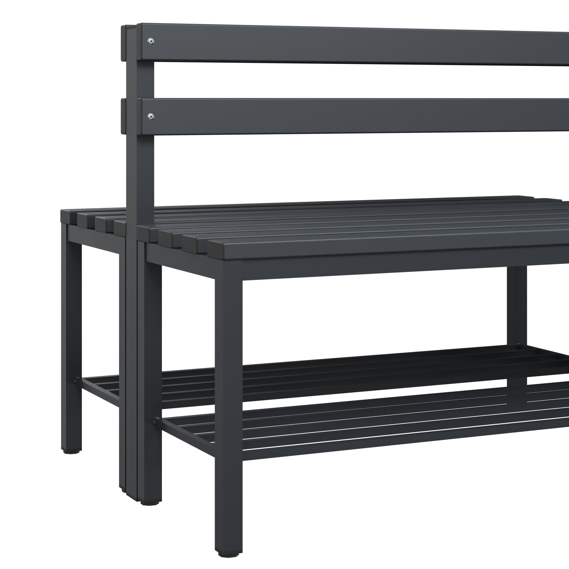 C+P Sitzbank Solid, 774x1000x770mm, 7021/Schwarzgrau
