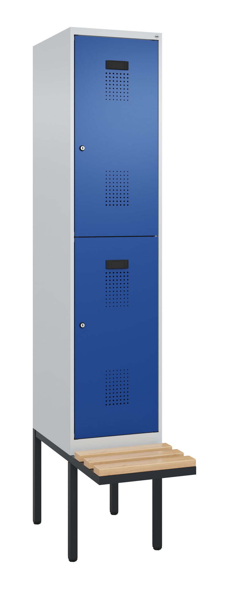 C+P Doppelstock-Spind Evolo PLUS, Bank, 2 Fächer, 